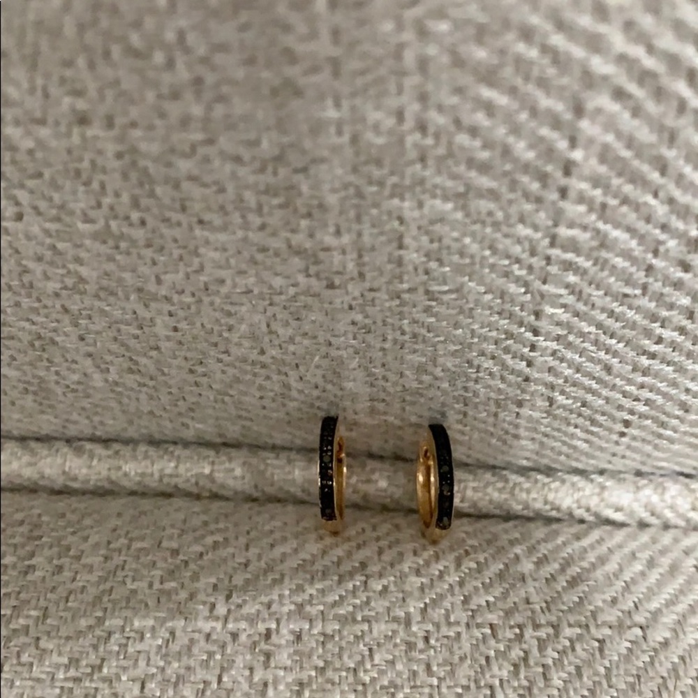 Black diamond earrings